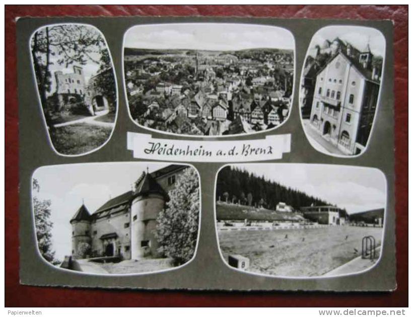 Heidenheim An Der Brenz - Mehrbildkarte Ruine Schloss Freibad - Heidenheim