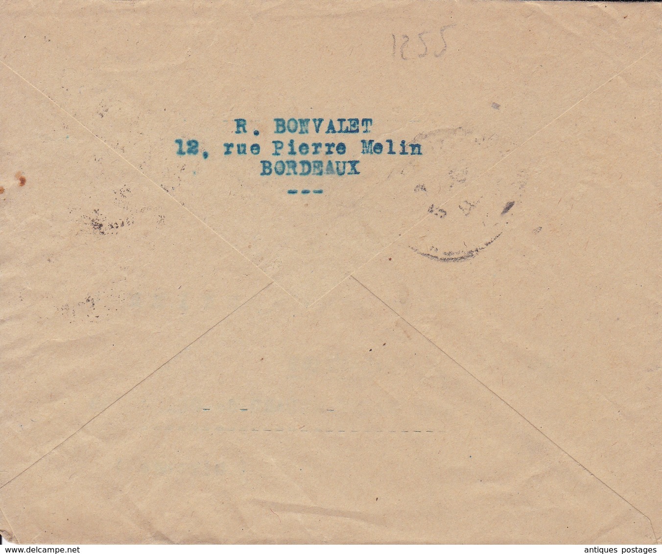 Lettre Type Paix 1941 90c + Surcharge Bordeaux Gironde - 1932-39 Paz