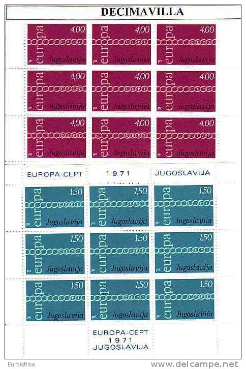 LOTE269, TEMA EUROPA, YUGOSLAVIA 1969 A 1991, MINIPLIEGOS - 1969