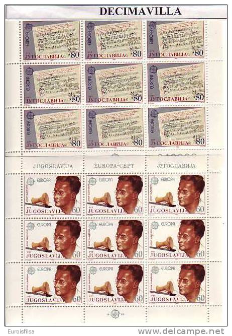 LOTE271, TEMA EUROPA, YUGOSLAVIA 1985, MINIPLIEGO - 1985