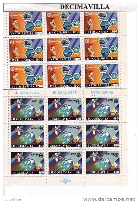 LOTE274, TEMA EUROPA, YUGOSLAVIA 1988, MINIPLIEGO - 1988