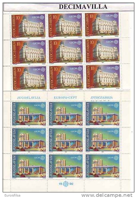 LOTE276, TEMA EUROPA, YUGOSLAVIA 1990, MINIPLIEGO - 1990