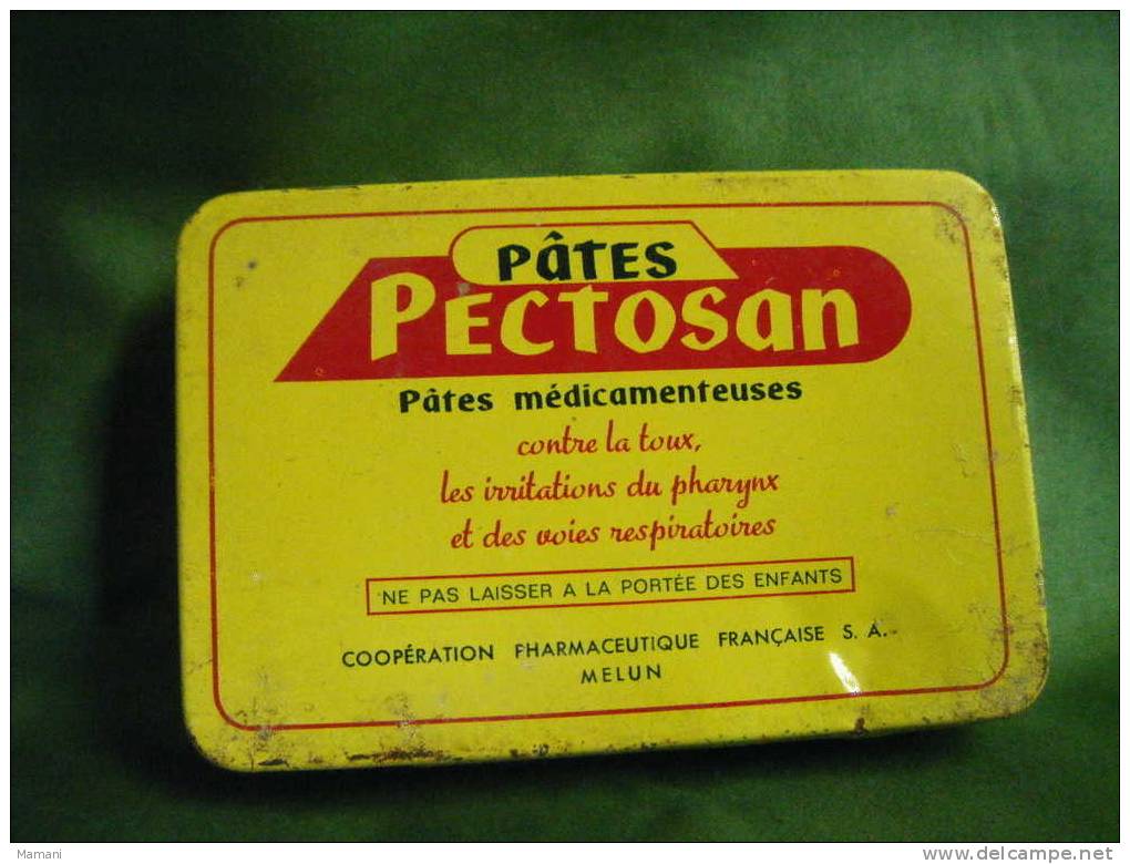 Boite Metal -pates Pectosan -pates Medicamenteuses-myrtalyl Labo Sauba-pastilles Salmon - Alcools