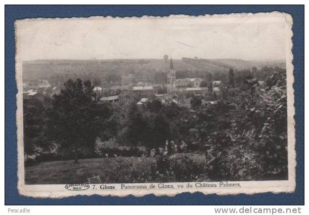 LIEGE - BASSENGE - CP GLONS - PANORAMA DE GLONS VU DU CHATEAU PALMERS  O. PREAUX ET Cie GHLIN - DECRESSON DEJARDIN GLONS - Bassenge