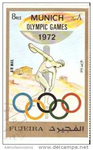 31694)foglio Commemorativo Munich - Olimpic Games 1972 Di 8 Rls Aereo Di Fujeira - Fujeira