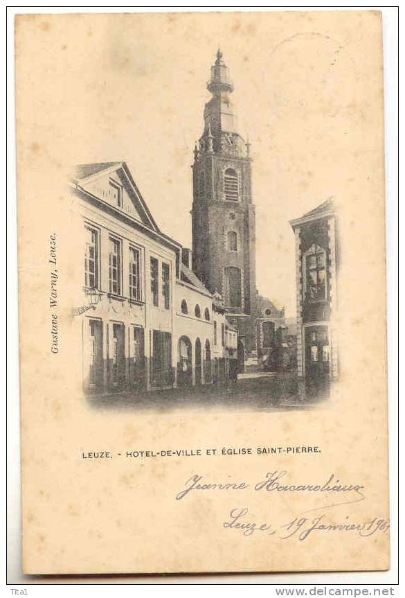 11364 - Leuze - Hôtel De Ville Et Eglise Saint-Pierre - Leuze-en-Hainaut