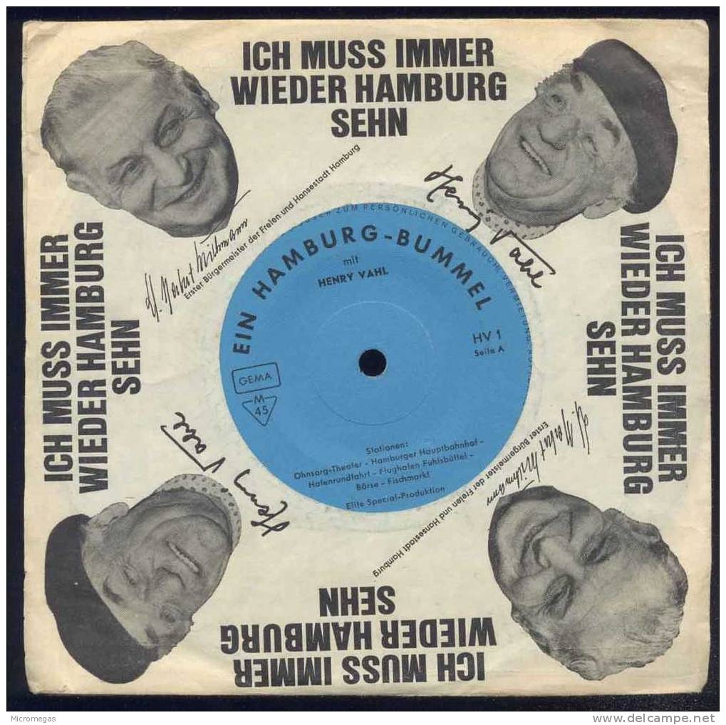 45T Ich Muss Immer Hamburg Sehn - Other - German Music