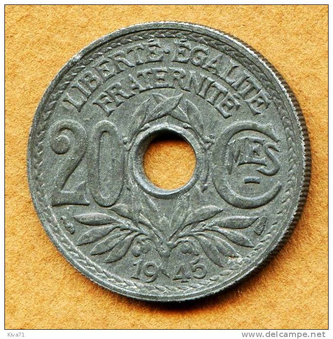 20 Centimes Zinc "Lindauer" 1945 SUP - 20 Centimes