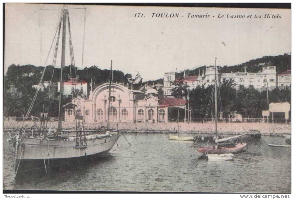 CPA 83 De Tamaris PRES Toulon  Var 83 : Le Casino Et Le Grand Hôtel ET Bateaux YACHTING YACHT - Tamaris