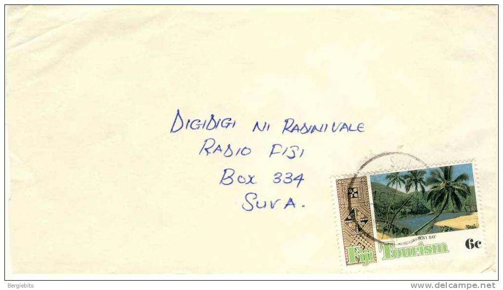 1980 Fiji  Cover With " Tourism Beach & Palm Tree Scene" Stamp! - Fiji (1970-...)