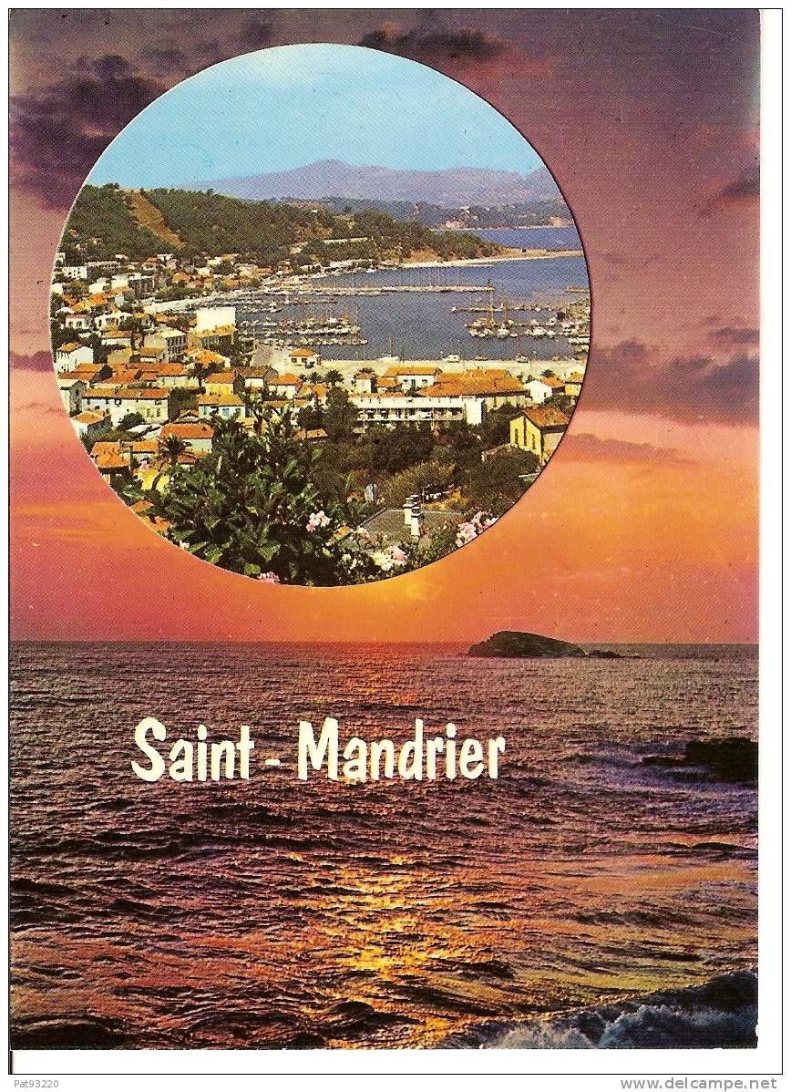 83. SAINT-MANDRIER N° 640 : Souvenir De / CPM écrite Non Datée / Coucher De Soleil + Médaillon / TBE - Saint-Mandrier-sur-Mer