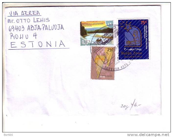 GOOD ARGENTINA Postal Cover To ESTONIA 2009 - Good Stamped - Cartas & Documentos