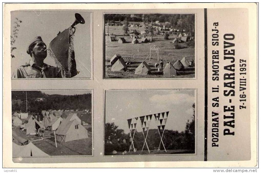 Scouting,Scouts,Pfadfinde R.Pale  Sarajevo 1957. Special Cancel 2 Scans - Pfadfinder-Bewegung