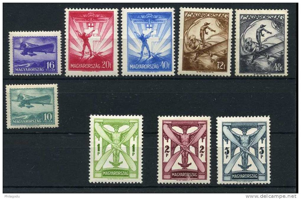 Magyar   Avions 26/34** (Mi 502/510) SANS  Charnière  Cote Yvert: 510 E  Tirage Moins De 12.000 Ex - Unused Stamps