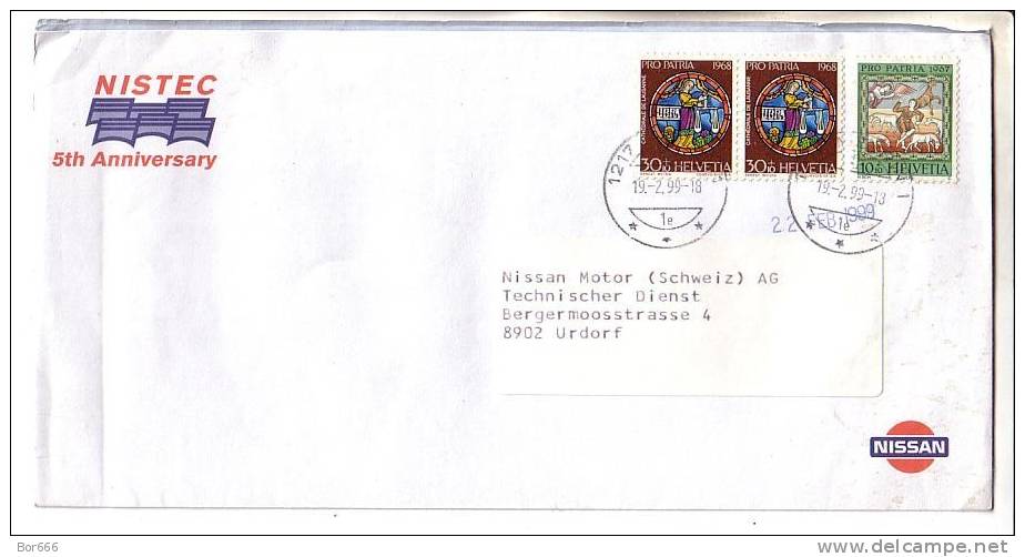 GOOD SWITZERLAND Postal Cover To ESTONIA 1999 - Good Stamped: Pro Patria - Brieven En Documenten