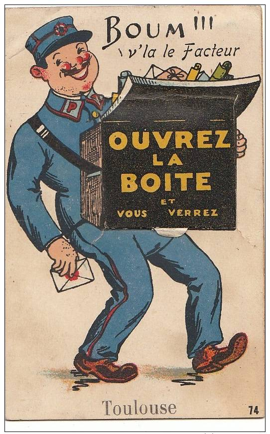 31 TOULOUSE BELLE CPA SYSTEME BOUM !!! V´ LA LE FACTEUR ( 10 Belles Vues Dans Sa Boite ) 1949 - Toulouse