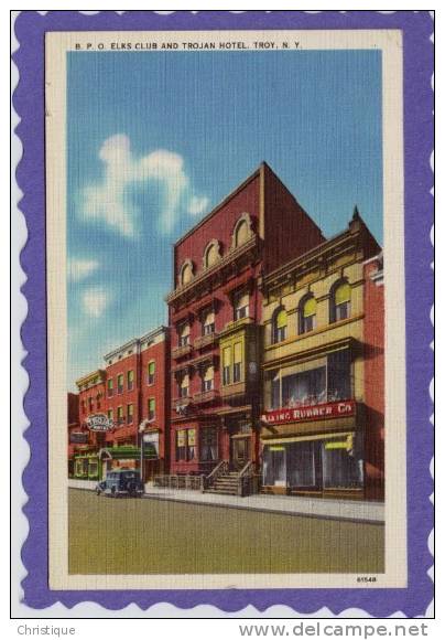 B.P.O. Elks Club And Trojen Hotel, Troy, NY 1930s-40s - Other & Unclassified