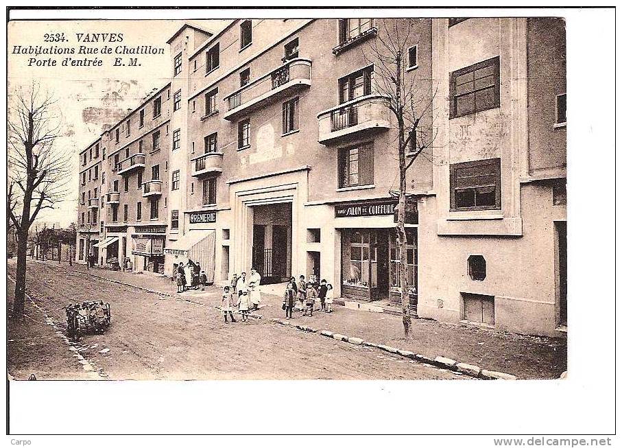 VANVES. - Habitations Rue De Chatillon Porte D'entrée. (Moto, Side-Car) - Vanves