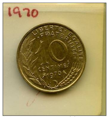 France 10 Centimes 1970 - Sonstige & Ohne Zuordnung