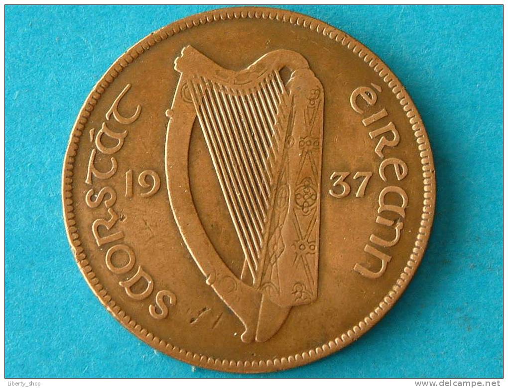 1 PENNY 1937 XF / KM 3 ( For Grade, Please See Photo ) ! - Irlande