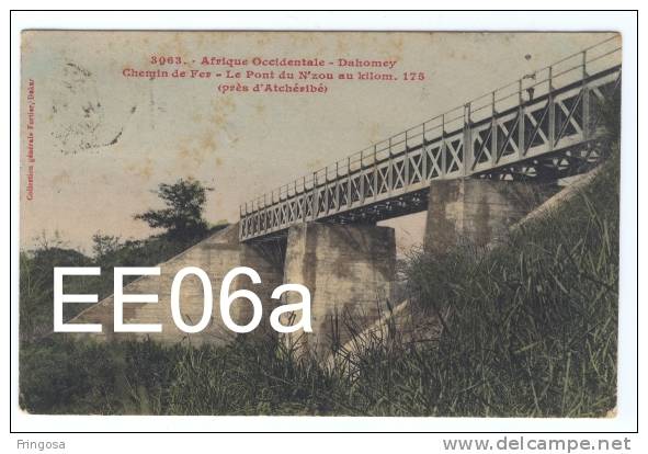 Chemin De Fer - Le Pont Du N´zou Au Kilom. 175: Used To Portugal 1911 - Caixa # 3 - Dahome