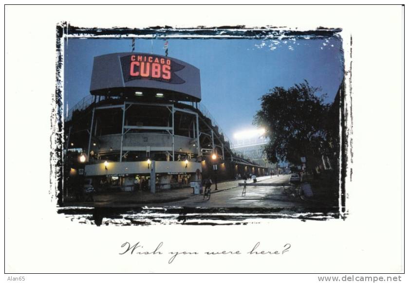 Chicago Cubs Baseball Stadium With Baseball Schedule On Back, On Hotstamp C1990s/2000s Vintage Postcard - Honkbal