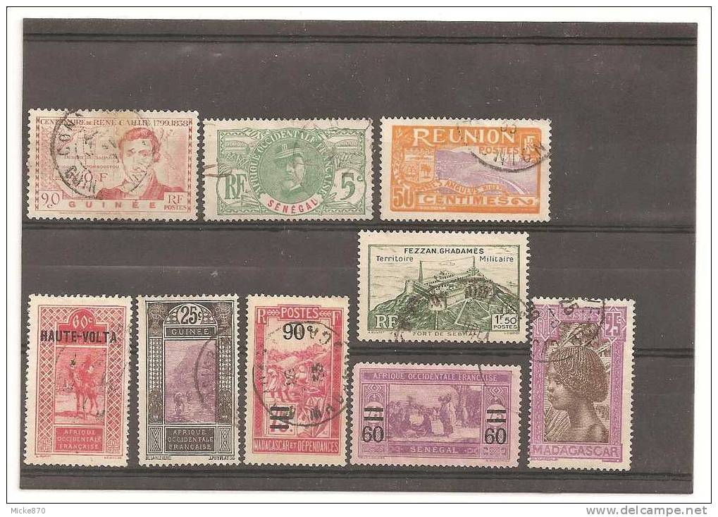 Lot N°766 Lot De 9 Timbres Oblitéré Colonies Françaises - Vrac (max 999 Timbres)