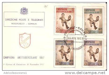 31774)frontespizio F.d.c. Con 4 Valori Antitubercolare + Annullo - Somalië (1960-...)