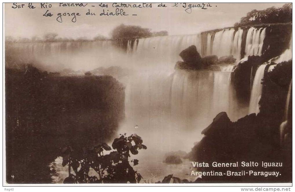 Vista General Salto Iguazu  -  ARGENTINA - BRAZIL  - PARAGUAY - Paraguay