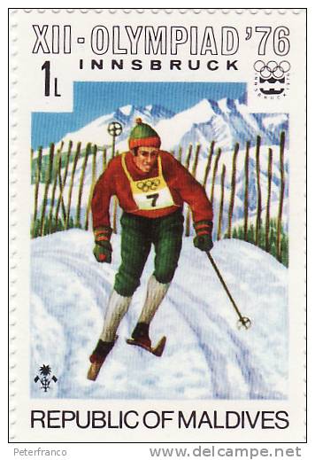 1976 Maldive - Olimpiadi  Invernali Di Innsbruck - Inverno1976: Innsbruck