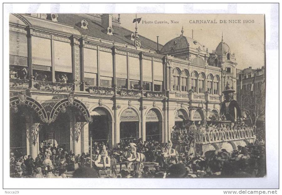 ANTICA CARTOLINA DEL CARNEVALE DI NIZZA (9) DEL 1906.   ANIMATISSIMA!!!! - Danze