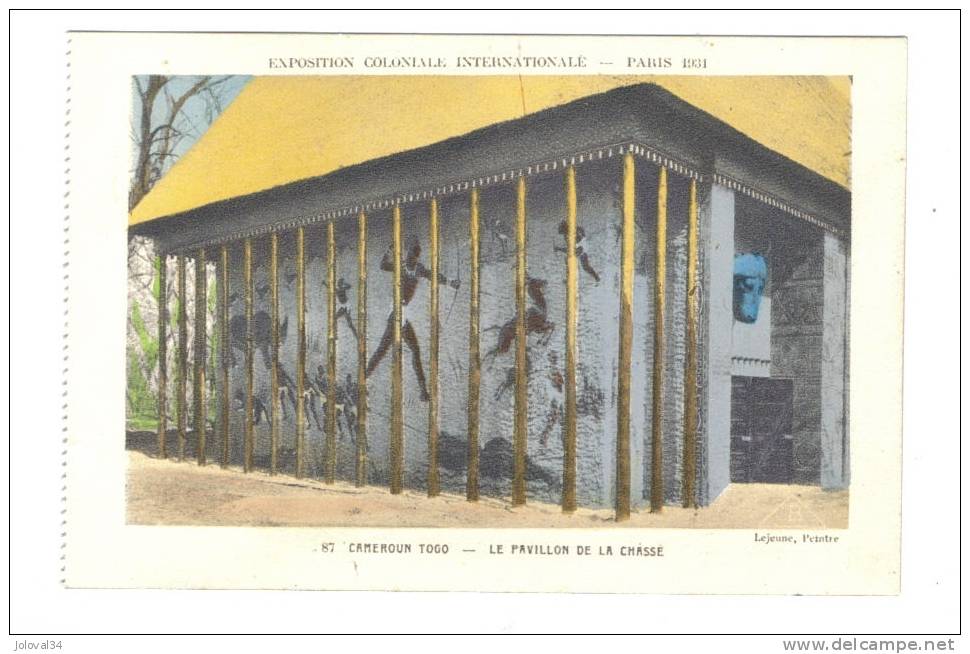 Exposition Coloniale Internationale PARIS 1931 - CAMEROUN TOGO - Le Pavillon De La Chasse - Peintre Lejeune - Mostre