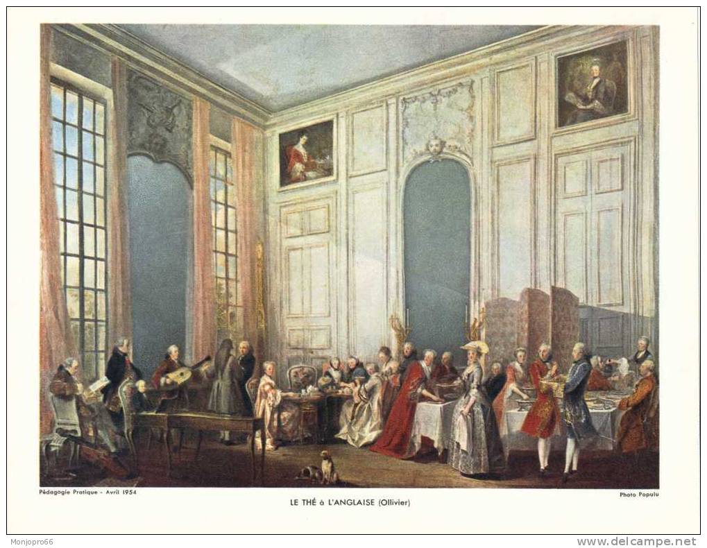 Gravure De Louis XV Le XVIII ème Siècle – Le Thé à L’Anglaise - Non Classés