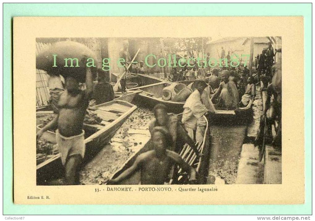 AFRIQUE DAHOMEY - PORTO NOVO - QUARTIER LAGUNAIRE -  RARE - Dahomey