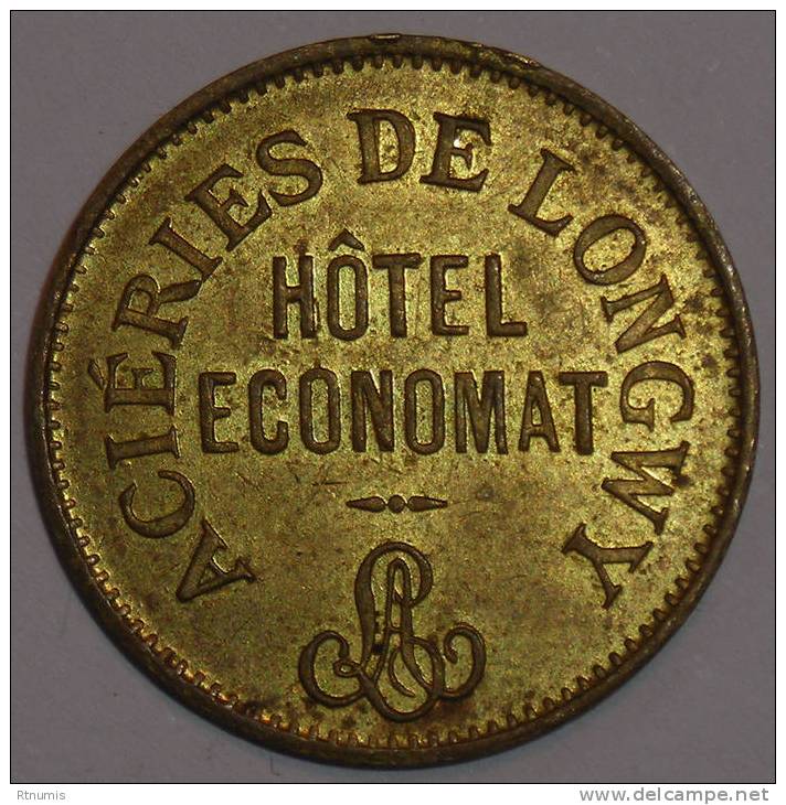 Longwy 54 Aciéries Hôtel économat 50 Centimes 1883 SUP - Monétaires / De Nécessité