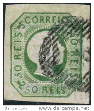 Portugal #7 SUPERB Used King Pedro V Of 1855, Expertized - Used Stamps