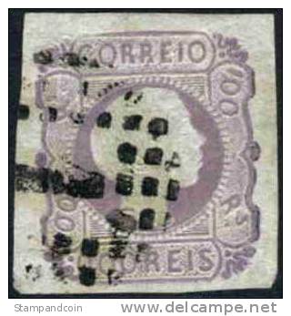 Portugal #8 SUPERB Used King Pedro V Of 1855, Expertized - Usado