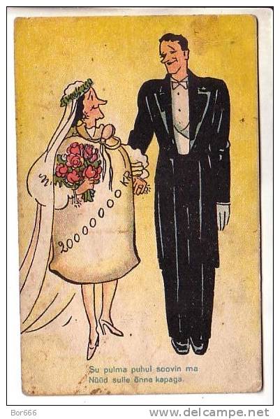 GOOD OLD ESTONIA POSTCARD - Wedding - Marriages