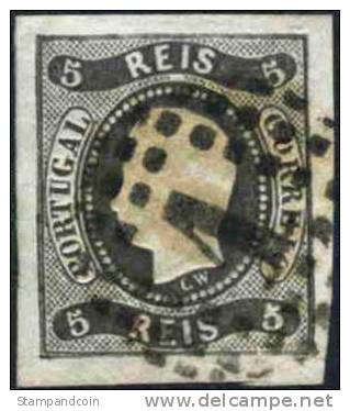 Portugal #17 XF Used 5r King Luiz Of 1866 - Used Stamps