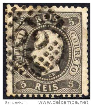 Portugal #25 Used 5r King Luiz Of 1867 - Usado