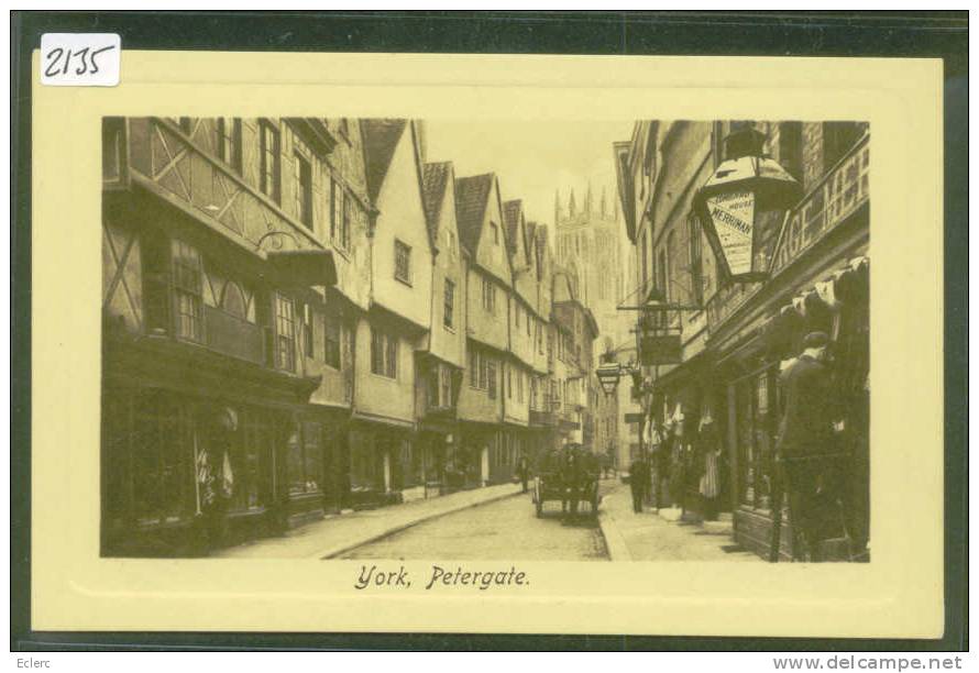 YORK - PETERGATE - HORSE CART  - TB - York