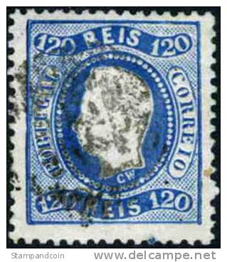Portugal #32 Used 120r King Luiz Of 1867 - Oblitérés