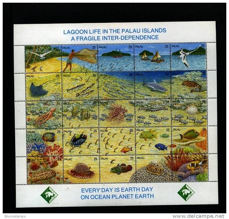 PALAU - 1990  LAGOON LIFE   SHEETLET  MINT NH - Palau