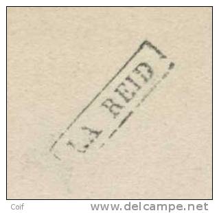 108 Op Kaart, Treinstempel HERBESTHAL-BRUXELLES 2 (ambulant) + Omkaderde Naamstempel (Griffe) LA REID (klein) - Linear Postmarks