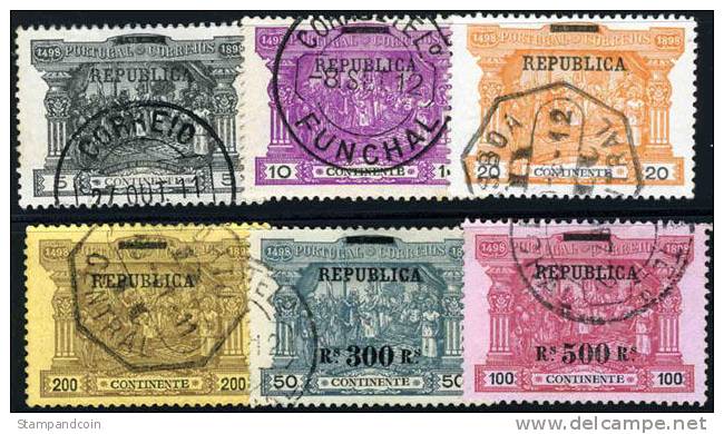 Portugal #193-98 Used Surcharge Set Of 1911 - Oblitérés