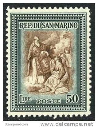San Marino #265 Mint Hinged 50l High Value Of Set From 1947 - Nuevos