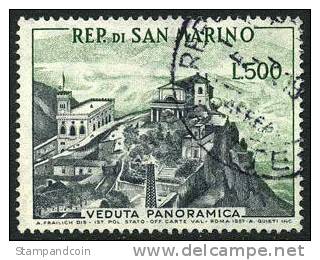 San Marino #411 XF Used 500l From 1958 - Used Stamps