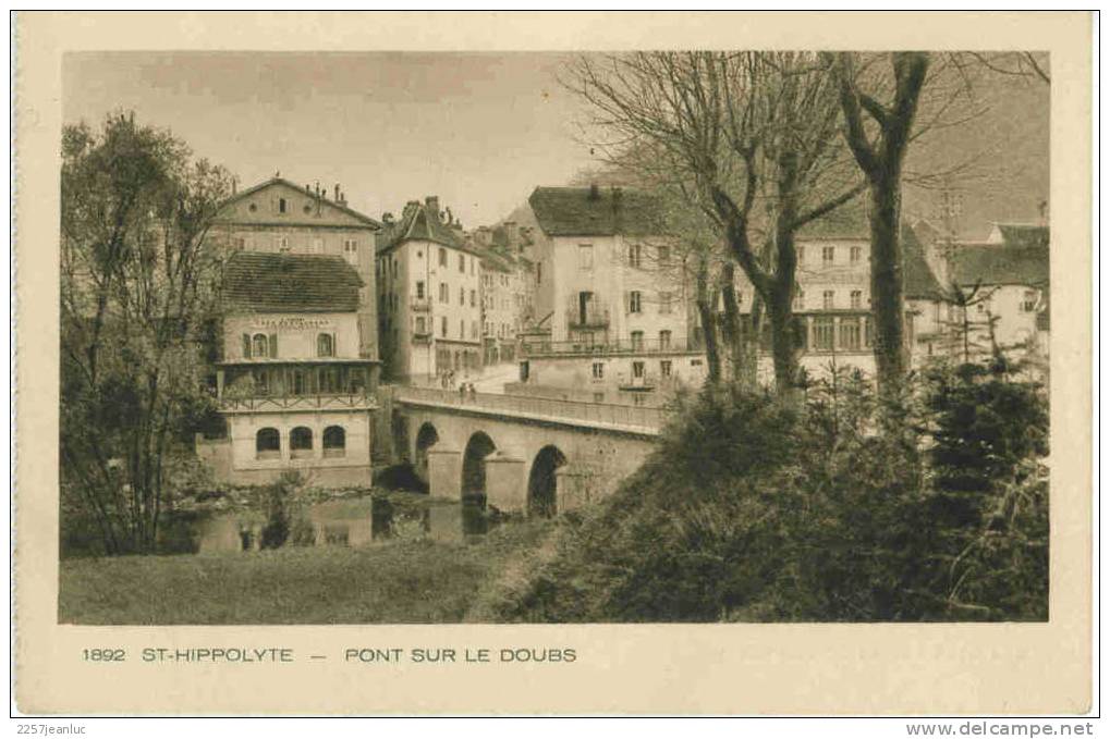 Cp St Hippolyte  Pont Sur Le Doubs - Saint Hippolyte