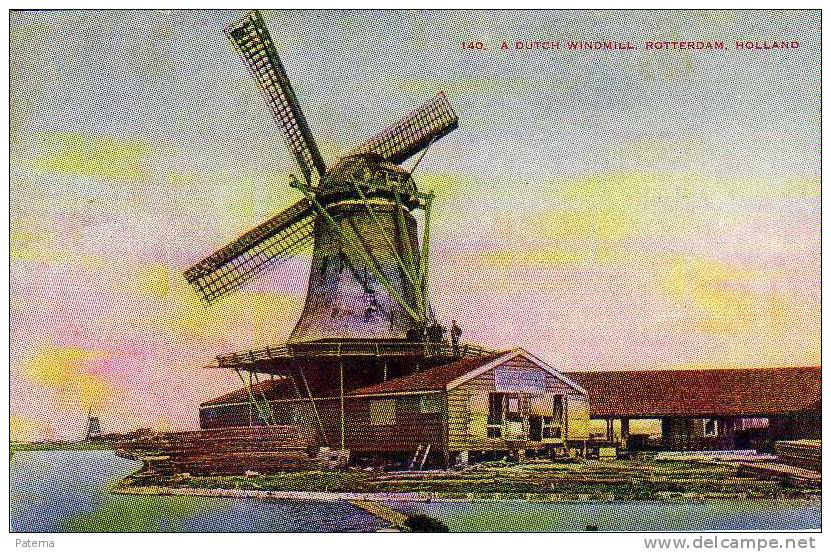 Molino De Viento  Rotterdam ( HOLANDA )  , DUTH  Post Card - Molinos De Viento
