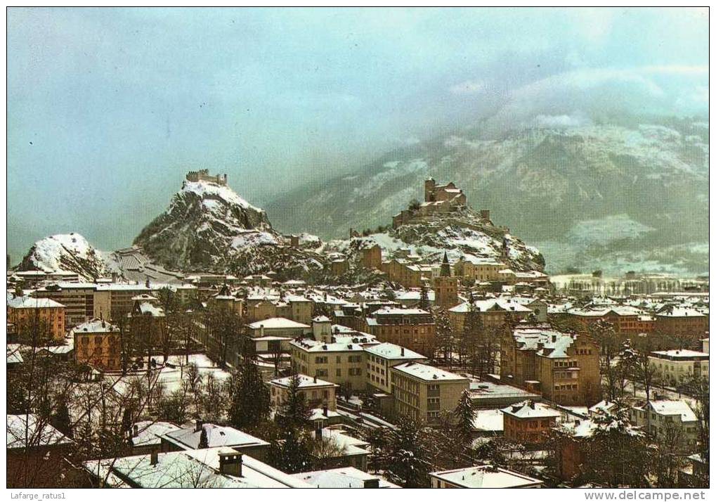 SION CHATEAU AU PIED DE VALERE ET TOURBILLON BON ETAT - Sion